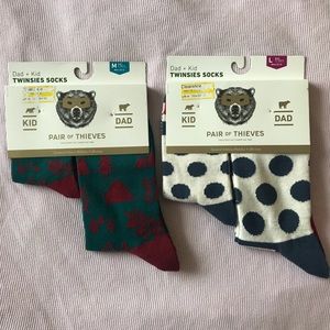 2 sets of “dad and me” socks